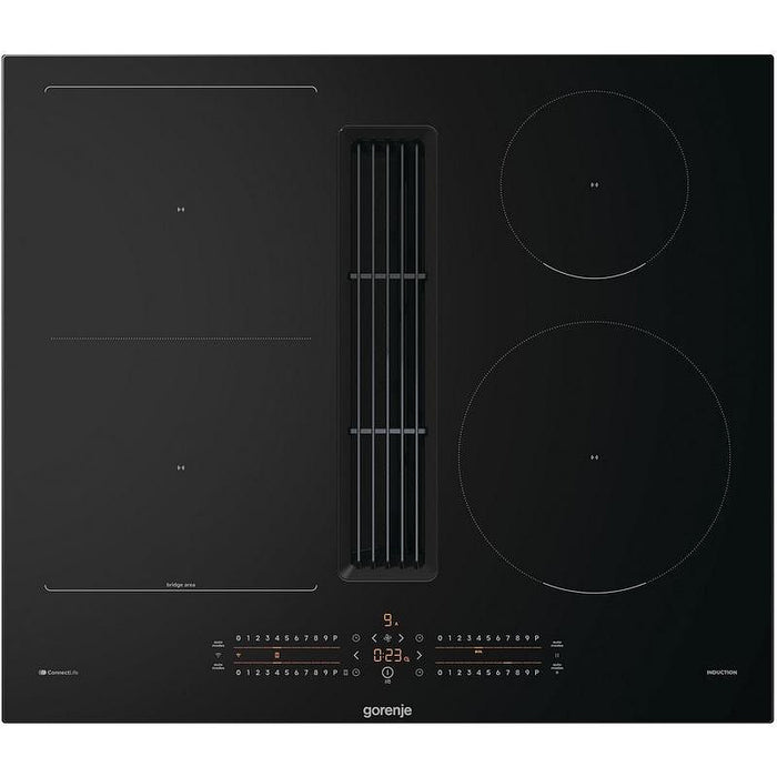 Hob with built-in extractor hood GORENJE GEH6432BSCWF, 60 cm