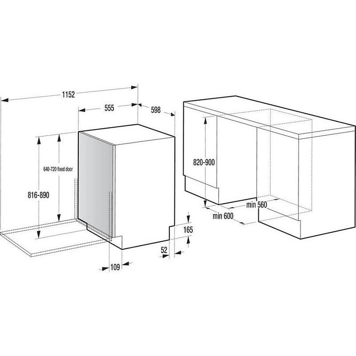 Built-in dishwasher GORENJE GV673A66
