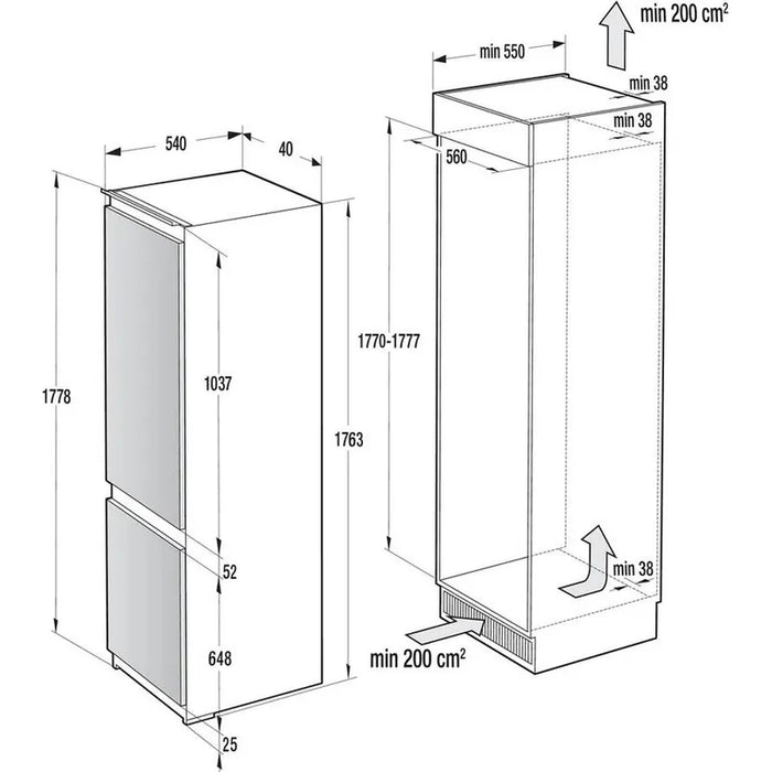Built-in refrigerator GORENJE RKI517EP1