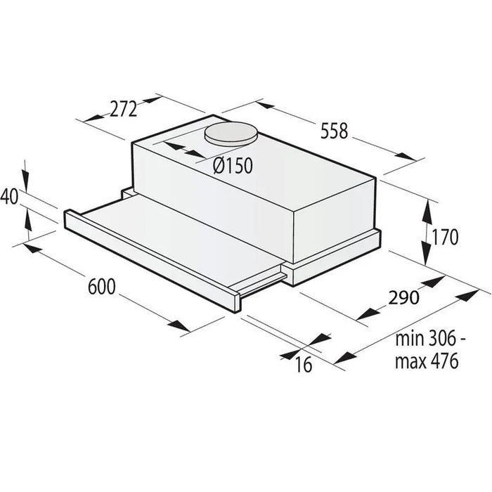 Built-in hood GORENJE TH60E3B
