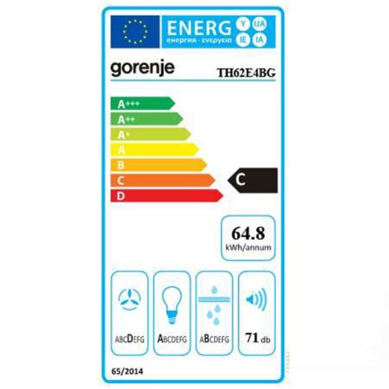 Gorenje TH62E4BG Semi built-in (pull out) Black 450 m³/h