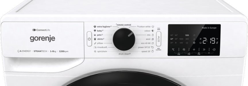Gorenje WPNEI82A1SWIFI washing machine Front-load 8 kg 1200 RPM White