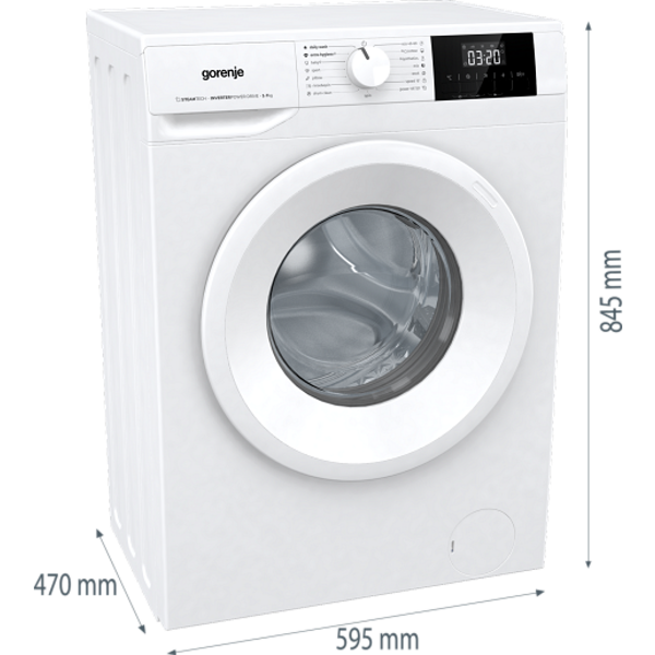 Washing machine GORENJE WNGPI72SBS 7 kg, 1200 rpm, 47 cm