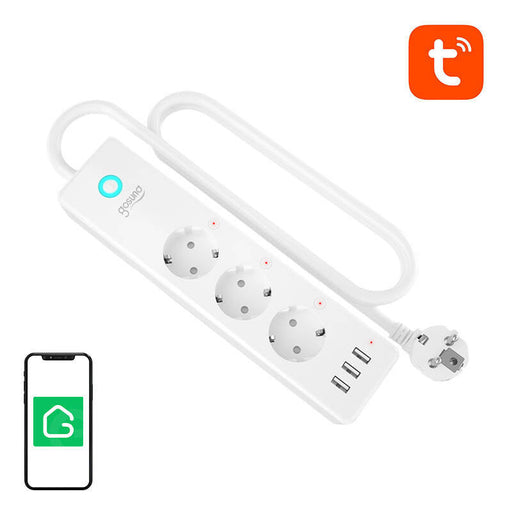 Gosund P1 PLUS smart WiFi power strip (3x AC schuko 3x USB-A) Tuya - Power strips<<<Smart Plug<<<Actuators<<<Smart