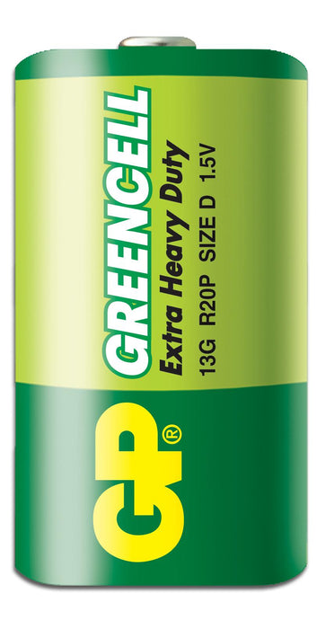Zinc carbon battery GP Greencell 13G-S2, R20, 2 pcs. in packaging / shrink, 1.5V