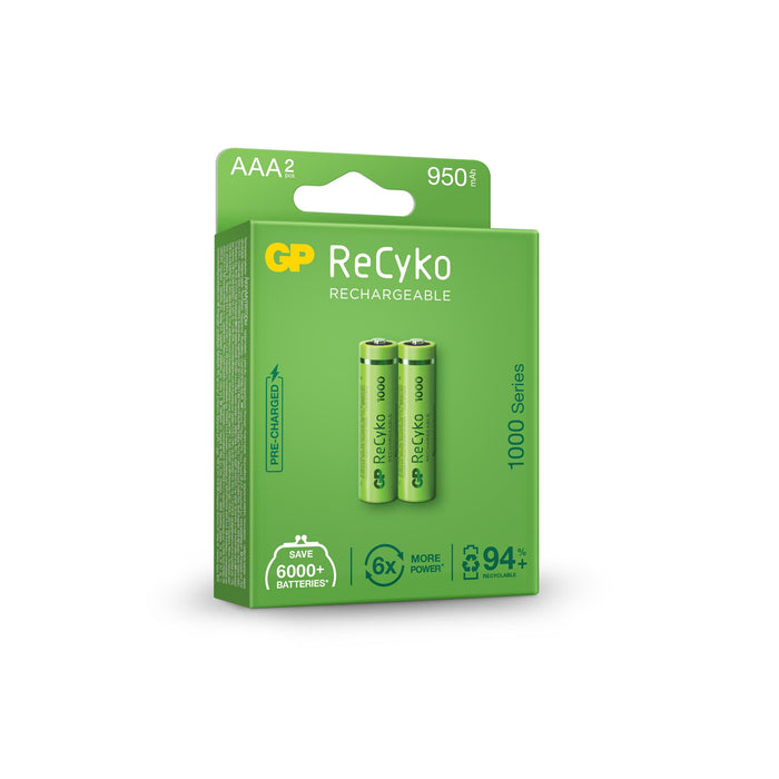Accumulator Battery GP R03 AAA 1000mAh NiMH 100AAAHCE-EB2 2 pcs. in GP packaging