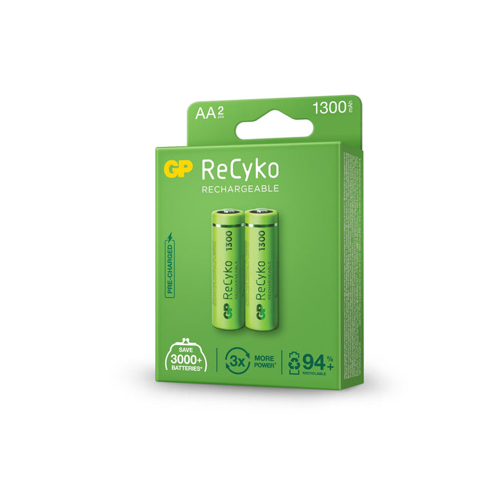Rechargeable Battery R6 AA 130AAHC-EB2 1300mAh NiMH 2 pcs. in GP packaging