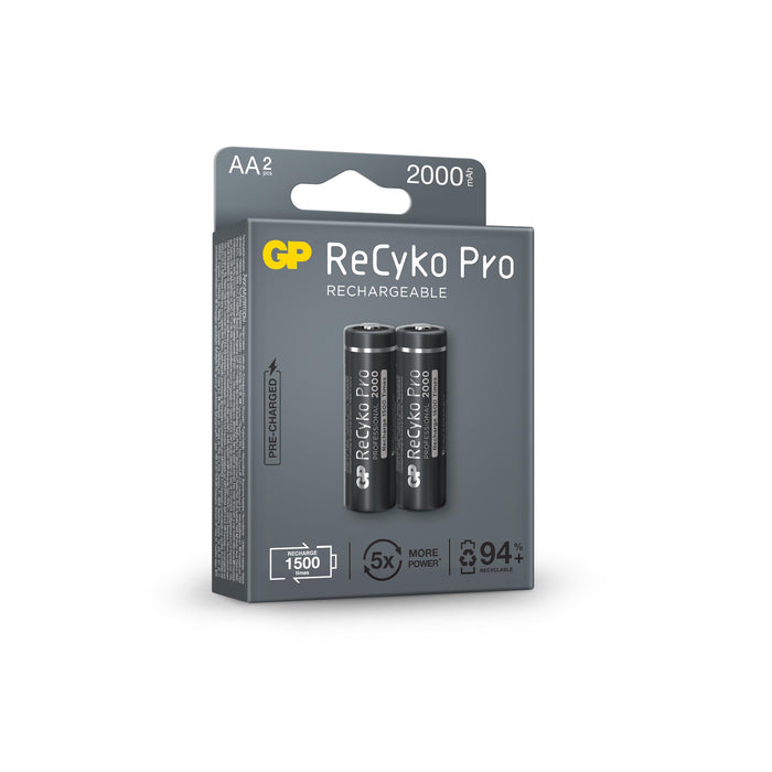 Accumulator Battery GP R6 AA 2000mAh RECYKO + PRO 210AAHCB-EB2 NiMH /up to 1500 cycles/ 2 pcs. in GP packaging