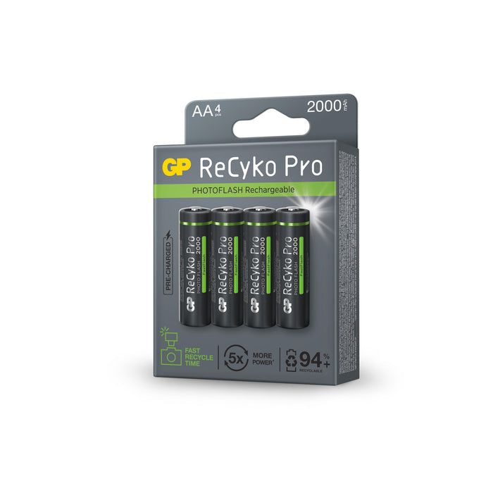 Accumulator Battery GP R6 AA 2000mAh RECYKO + PRO Fast Flash GP-BR-210AAHCF-APCEB4 NiMH /up to 500 cycles/ 4 pcs. in GP packaging