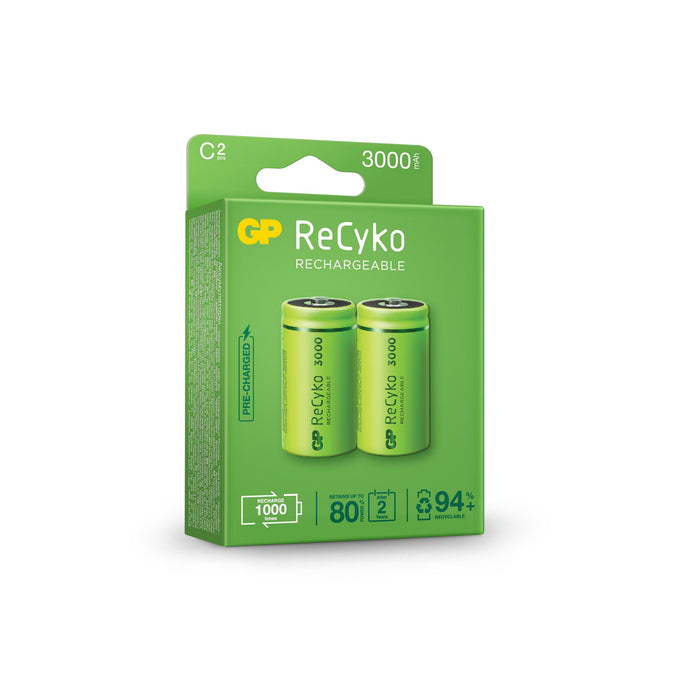 Rechargeable Battery ReCyko, Size C, LR14, 3000mAh, 1.2V