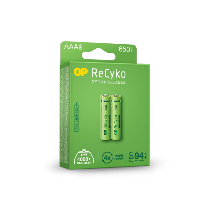 Accumulator Battery GP R03 AAA 650mAh NiMH 65AAAHCE-EB2, 2 pcs. in a package