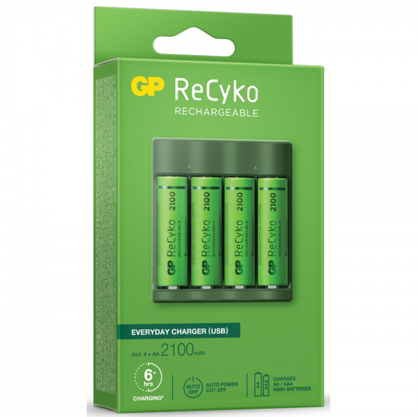Charger GP BATTERIES B421 210AAHCE-EB4+4 AA NiMH 2100mAh