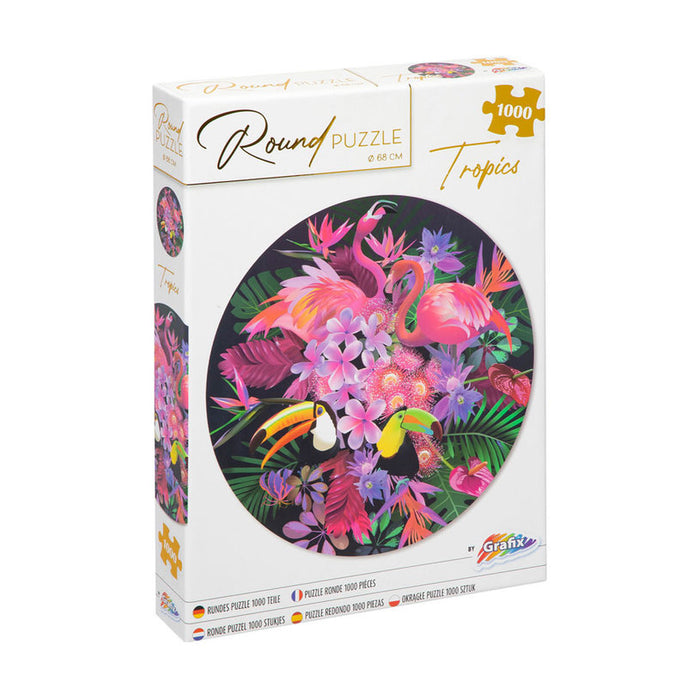 GRAFIX ROUND TROPICAL PUZZLE 1000 PIECES