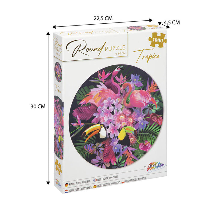 GRAFIX ROUND TROPICAL PUZZLE 1000 PIECES
