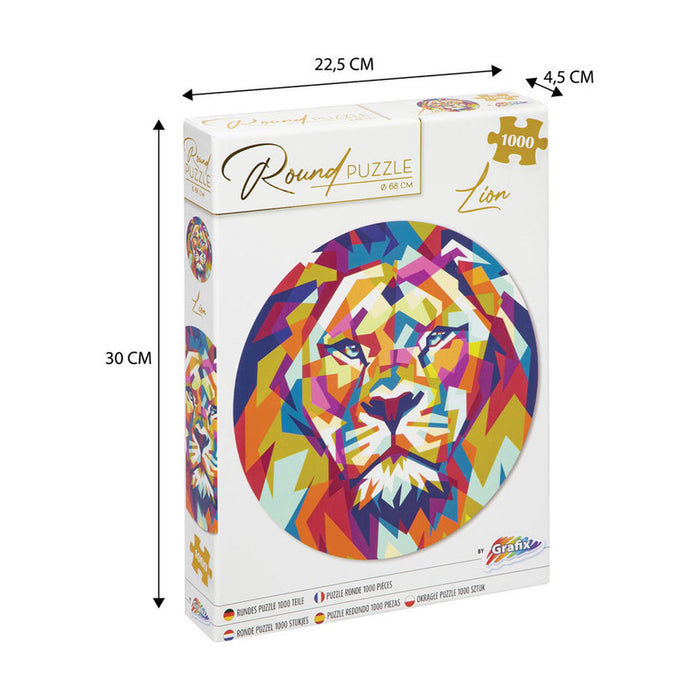 GRAFIX ROUND LION PUZZLE 1000 PIECES