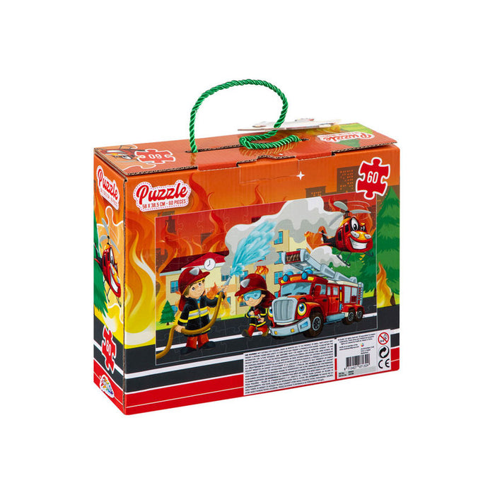 PUZZLE GRAFIX FIRE STATION 58X38.5CM 60 PIECES