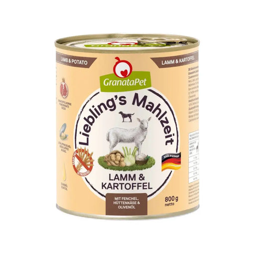 GRANATAPET Liebling’s Mahlzeit Lamb and potato - wet dog food - 800g - Wet foodDLP-KAM<<<For the dogDLP<<<ActionPL