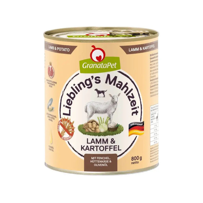 GRANATAPET Liebling’s Mahlzeit Lamb and potato - wet dog food - 800g - Wet foodDLP-KAM<<<For the dogDLP<<<ActionPL