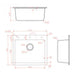 GRANITE KITCHEN SINK 8304 INTER CERAMIC RECTANGULAR 57X50X22.5CM SAND - Кухненски мивки<<<Кухненски