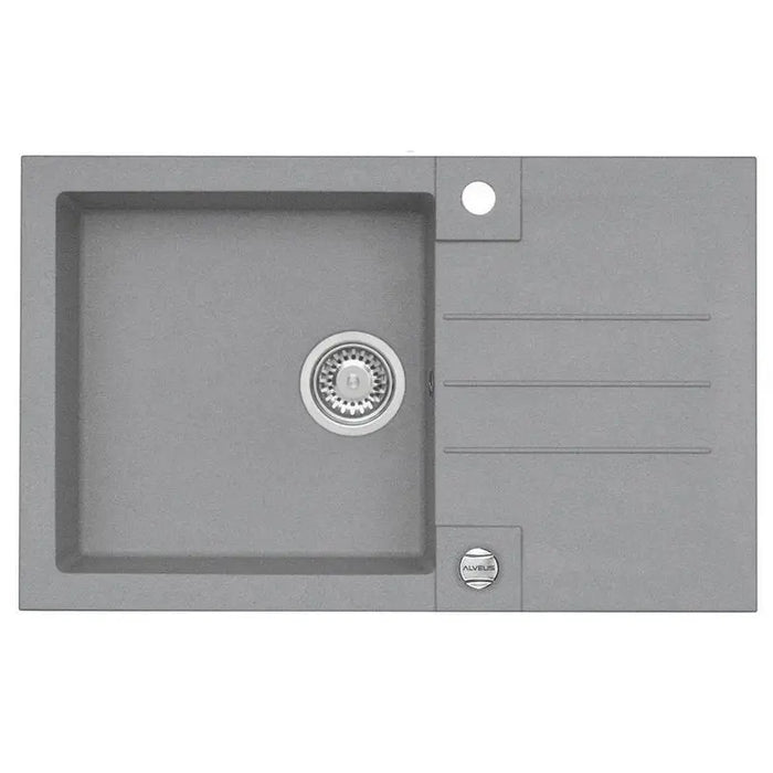 GRANITE KITCHEN SINK ALVEUS ROCK 130 78X48X18 CM. GRAY - Кухненски мивки<<<Кухненски