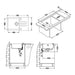 GRANITE KITCHEN SINK ALVEUS ROCK 130 78X48X18 CM. GRAY - Кухненски мивки<<<Кухненски
