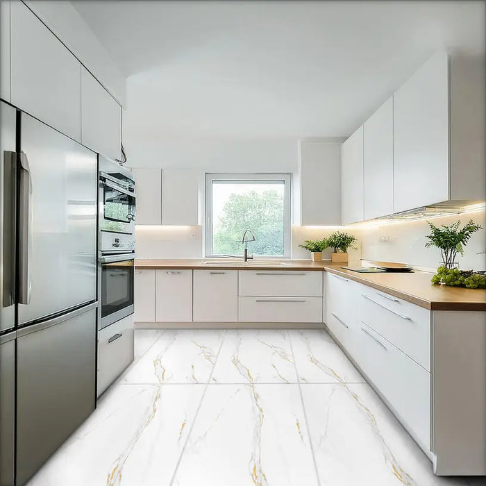 GRANITOGRES IZIDA CALACATA GOLD 60X120 CM - Гранитогрес<<<Плочки и лайстни<<<Подови и стенни