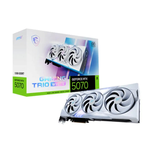 Graphics card MSI GeForce RTX 5070 12G TRIO OC WHITE 12 GB nvidia geforce rtx 5070 GDDR6X GDDR7 - Компютър Мрежи и