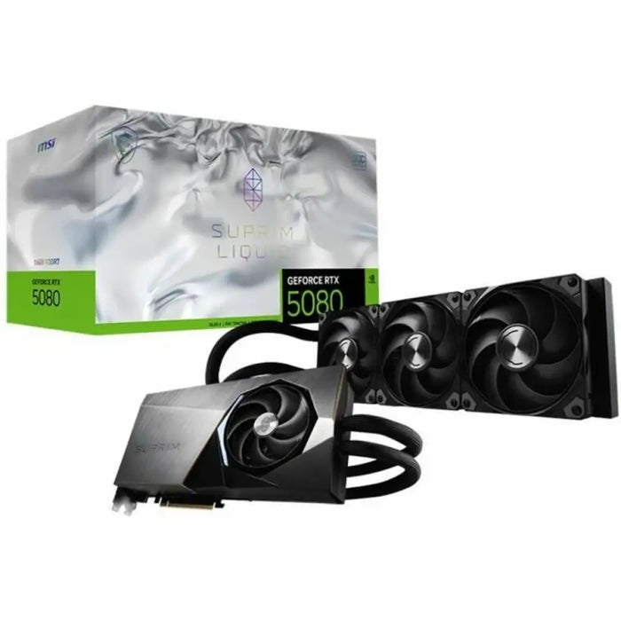 Graphics card MSI RTX 5080 16G SUPRIM LIQUID SOC GEFORCE RTX 5080 16 GB GDDR7 - Компютър Мрежи и компоненти<<<Компютри|