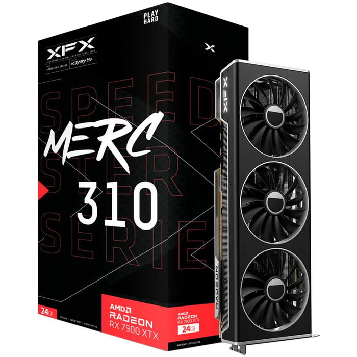 Graphics card XFX RX-79XMERCB9 AMD RADEON RX 7900 XTX GDDR6 - Гейминг видеокарти<<<Гейминг