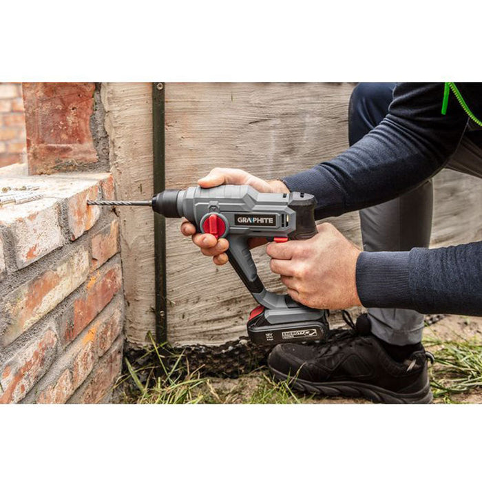 CORDLESS PUNCH GRAPHITE 58G009 0.80 J, SDS PLUS, WITHOUT BATTERY AND CHARGER