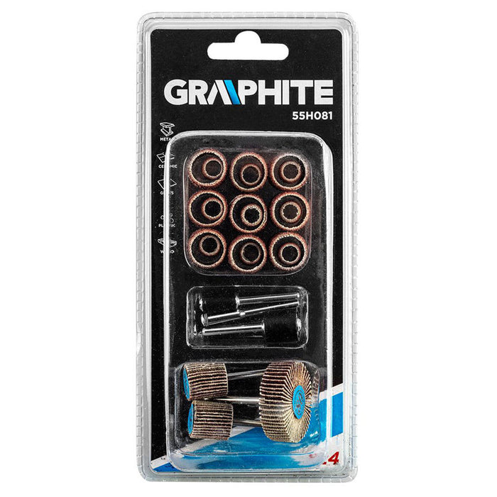 SET OF SANDPAPER AND GRIPPER 24 PIECES GRAPHITE 55H081