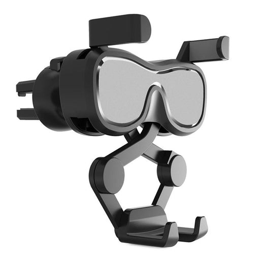 Gravity smartphone car holder for air vent with air freshener silver (YC06) - Cell phone holders<<<HurtelXML