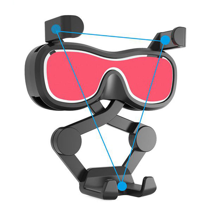 Gravity smartphone car holder for air vent with air freshener silver (YC06) - Cell phone holders<<<HurtelXML