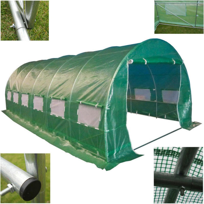 GREENHOUSE GREEN B 6x3x2M 12 WINDOWS