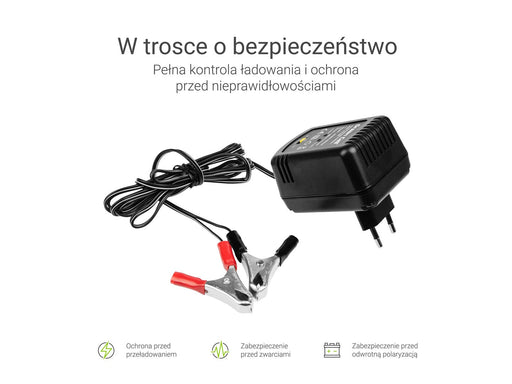 Green Cell ACAGM05 vehicle battery charger 2/6/12 V Black - Dedicated power suppliesZCC-DED<<<Power supplyZCC<<<ActionPL