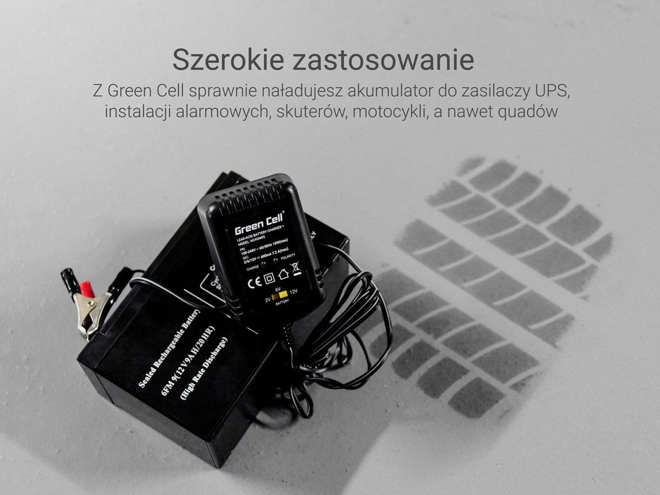 Green Cell ACAGM05 vehicle battery charger 2/6/12 V Black - Dedicated power suppliesZCC-DED<<<Power supplyZCC<<<ActionPL