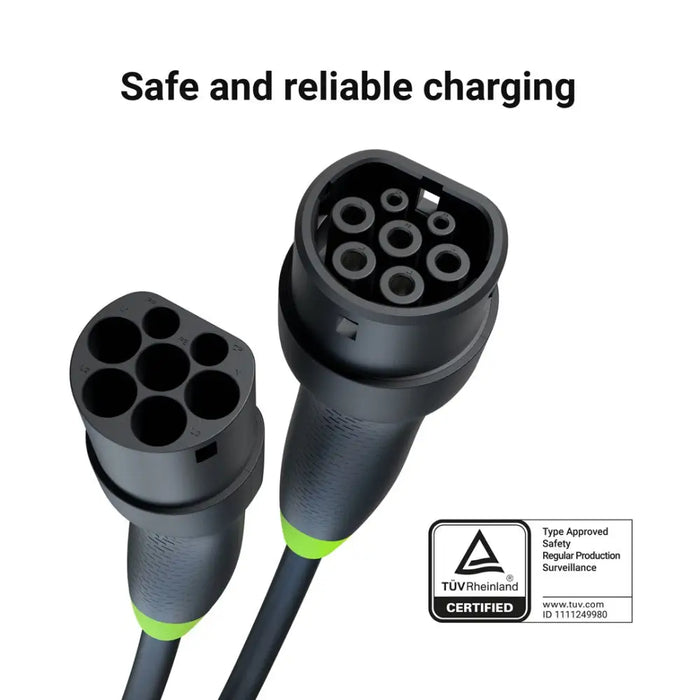 Green Cell EVKABGC02 electric vehicle charging cable Black Type 2 3 7 m - WiresLPE-KAB<<<Charging electric