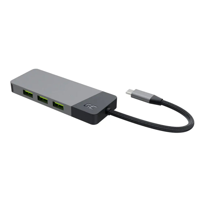 GREEN CELL HUB USB-C ADAPTER GC CONNECT 7W1 (3XUSB 3.1 HDMI 4K 60HZ USB-C PD 85W MICROSD/SD) - Notebooks - docking