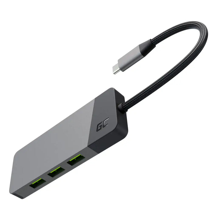 GREEN CELL HUB USB-C ADAPTER GC CONNECT 7W1 (3XUSB 3.1 HDMI 4K 60HZ USB-C PD 85W MICROSD/SD) - Notebooks - docking