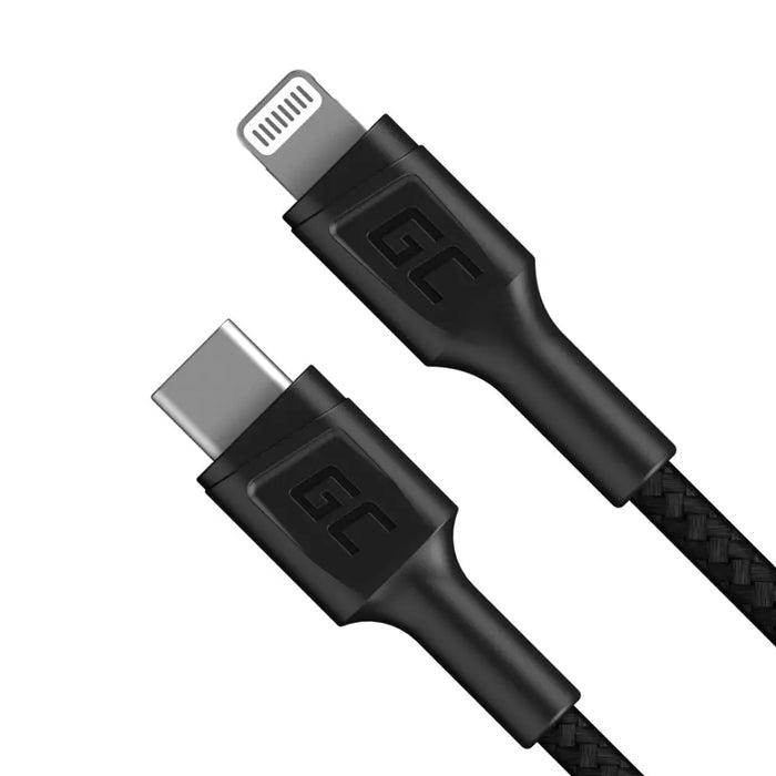 Green Cell KABGC07 lightning cable 1 m Black - USB cablesKBA-USB<<<Cables and adaptersKBA<<<ActionPL