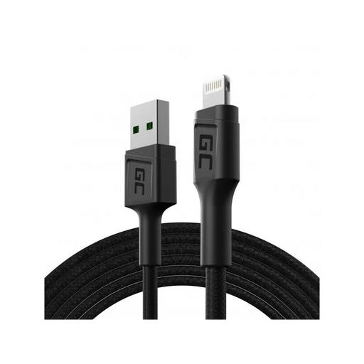 Green Cell KABGC18 lightning cable 2 m Black - USB cablesKBA-USB<<<Cables and adaptersKBA<<<ActionPL