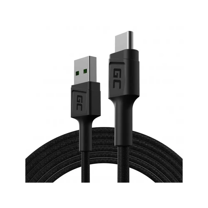 Green Cell KABGC19 USB cable USB 2.0 2 m USB A USB C Black - USB cablesKBA-USB<<<Cables and adaptersKBA<<<ActionPL