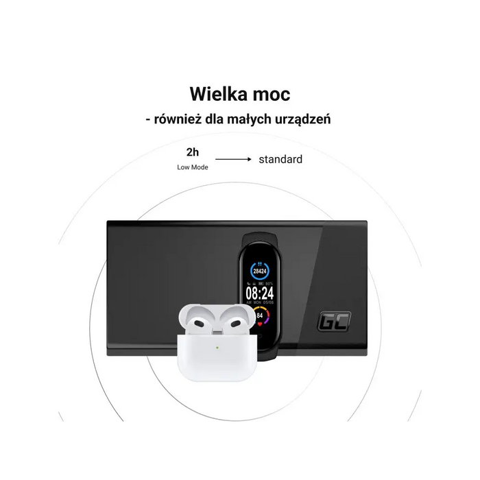 Green Cell PBGC03SW захранваща банка Литиев полимер (LiPo) 20000 mAh Бял - Power banks