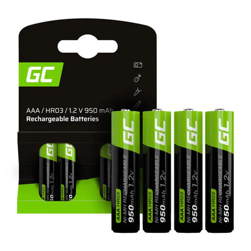 Green Cell Rechargeable Batteries Sticks 4x AAA HR03 950mAh - AAA<<<AA<<<Batteries<<<RC