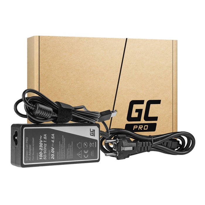 Laptop power supply GREEN CELL, PRO Charger / AC Adapter 20V 4.5A 90W for Lenovo G500 G500s G510 Z51-70 IdeaPad Z510 Z710 ThinkPad T440s T460p T470p
