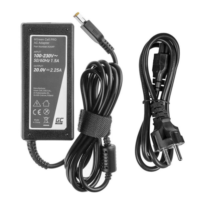 Green Cell AD64P power adapter/inverter Indoor 45 W Black