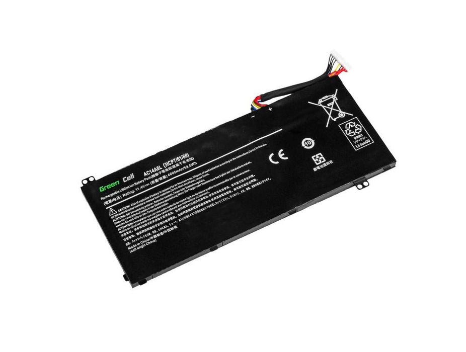 Battery for laptop GREEN CELL, Acer Aspire Nitro V15 VN7-571G VN7-572G VN7-591G VN7-592G i V17 VN7-791G VN7-792G AC14A8L, 11.4V, 3800mAh