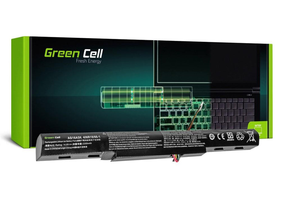 Battery for laptop GREEN CELL, Acer Aspire E 15 E15 E5-575 E5-575G E 17 E17 E5-774 E5-774G AS16A5K, 14.8V, 2200mAh