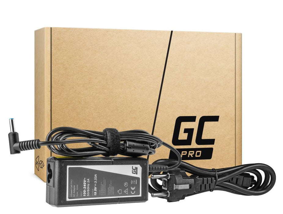 Laptop power supply GREEN CELL, HP PRO Charger / AC Adapter 19.5V 3.33A 65W for HP 250 G2 G3 G4 G5 15-R 15-R100NW 15-R101NW 15-R104NW 15-R233NW 4.5mm- 3.0mm
