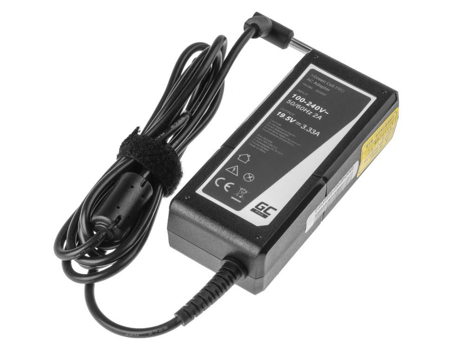 Laptop power supply GREEN CELL, HP PRO Charger / AC Adapter 19.5V 3.33A 65W for HP 250 G2 G3 G4 G5 15-R 15-R100NW 15-R101NW 15-R104NW 15-R233NW 4.5mm- 3.0mm